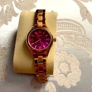 Rose Gold Fossil Watch